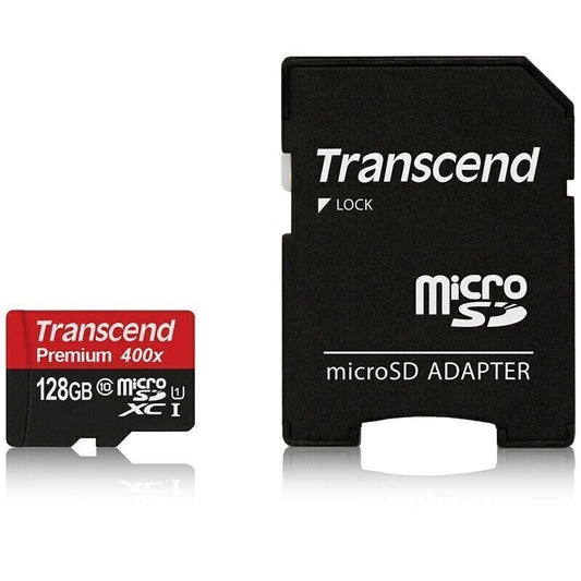 Transcend TS128GUSDU1 Scheda di Memoria MicroSDXC da 128 GB con Adattatore