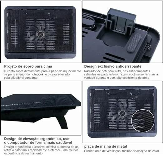Supporto per LAPTOP Notebook Cooler M19  Design supersottile ventola singola
