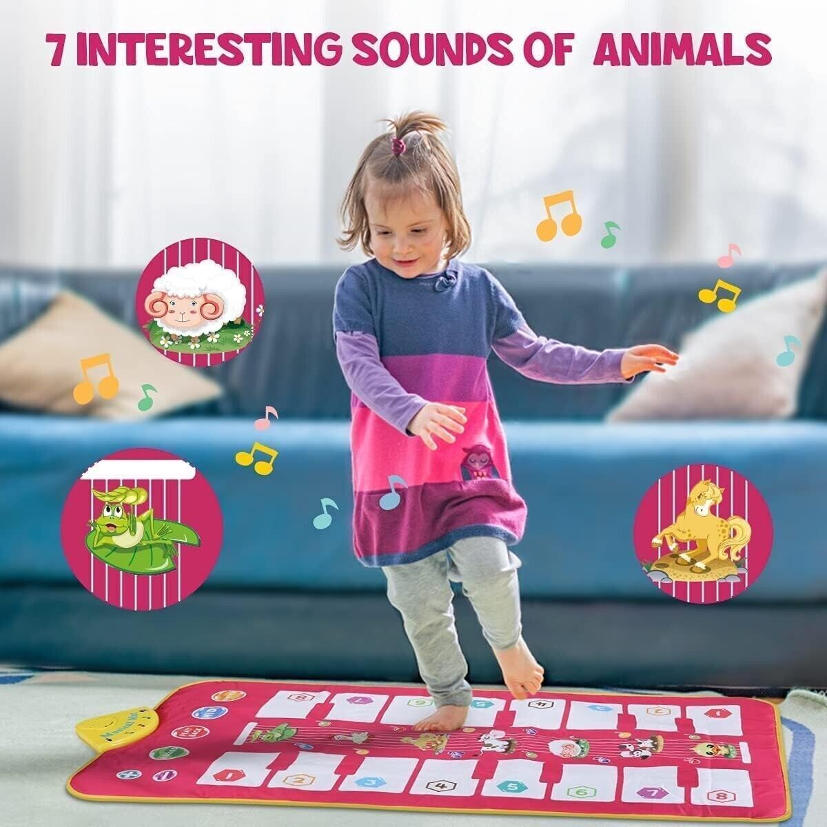 Tappetino Musicale, Tappetino per Pianoforte per Bambini Bilaterale Tastiera