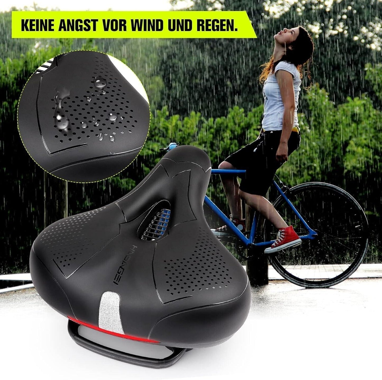 Sella per bicicletta HASAGEI Sella in gel comoda per bicicletta larga ergonomica