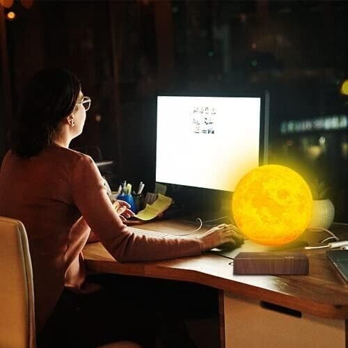 VGAzer 3D Stampa lampade a levitazione magnetica a luce lunare per la casa, deco