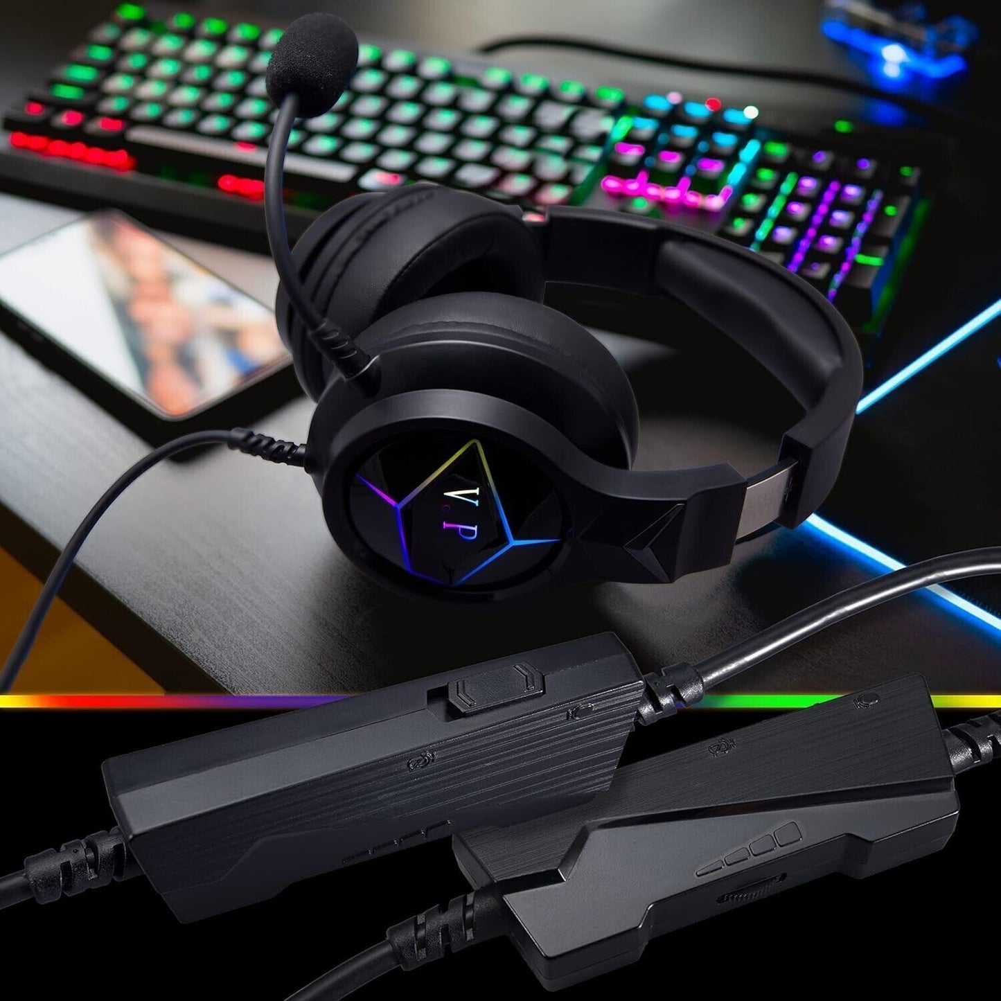 Venice Cuffie da Gaming Con Filo E Microfono Staccabile Con Controllo Del Volume