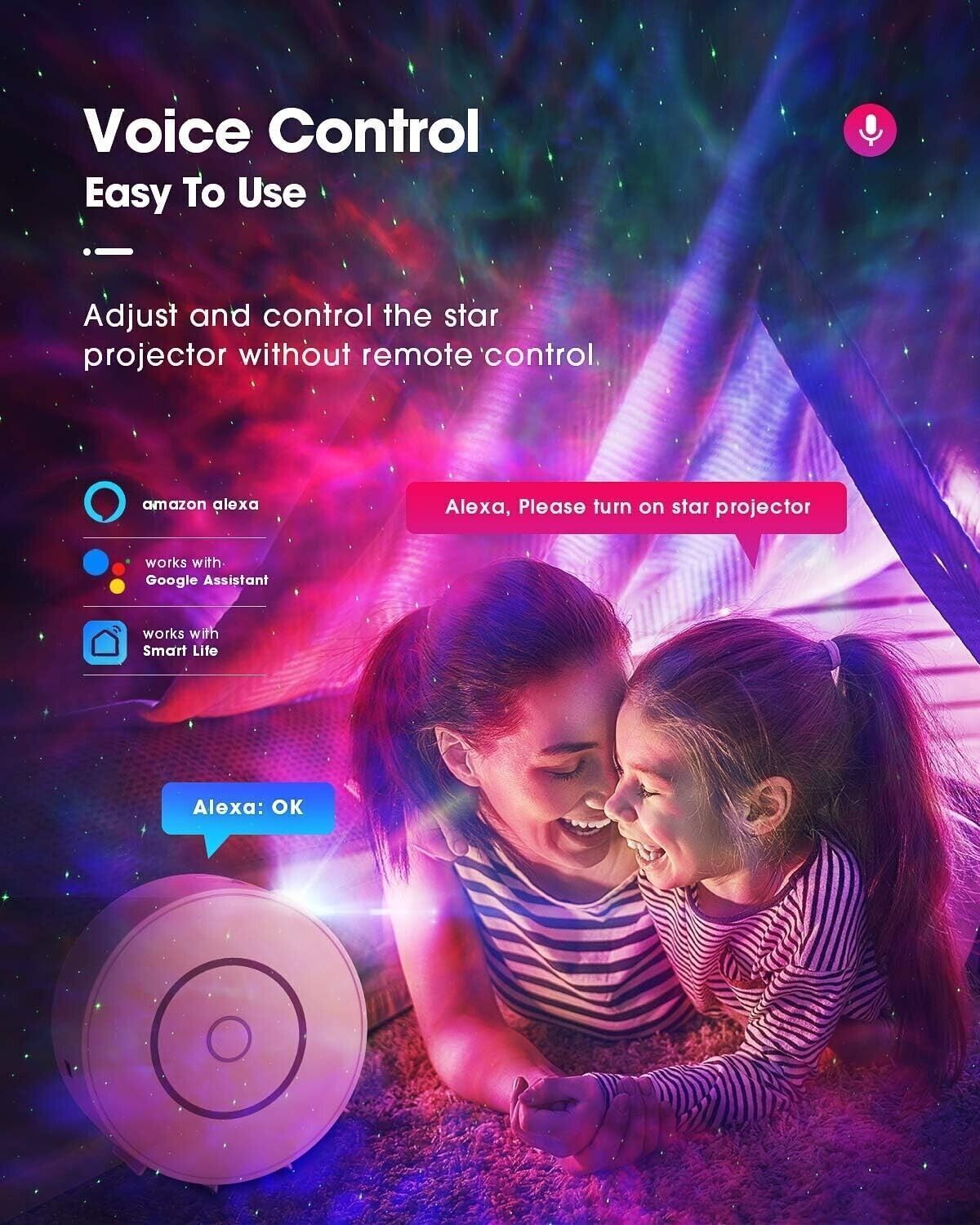LED Lampada Proiettore Smart, Luce Notturna per Bambini, Proiettore Lampada