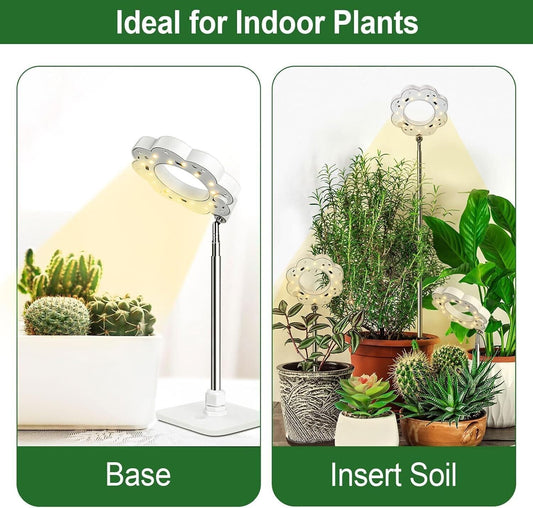 Lampade 24 LED dimmerabile per piante da interno regolabile a spettro con timer