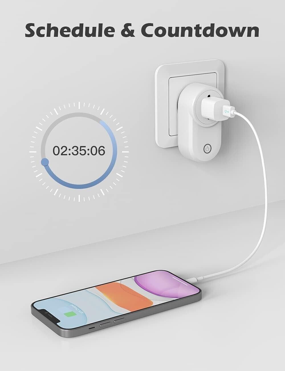 Presa Smart WiFi, Maxcio Presa Intelligente WiFi Italiana 16A, Energia Monitor