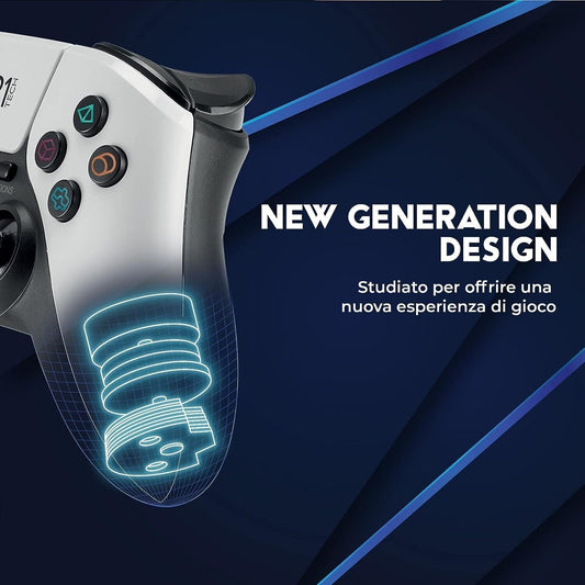 DR1TECH Shock Pad II Controller Wireless Compatibile con PS4/PS4 PRO, PC/WIN,