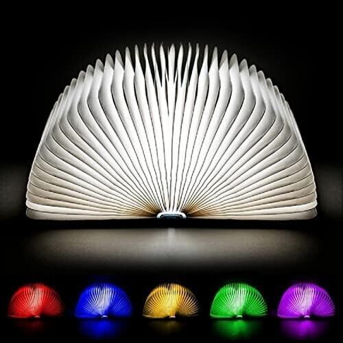 Lampada a libro pieghevole intelligente luminescente ricaricabile con luce in