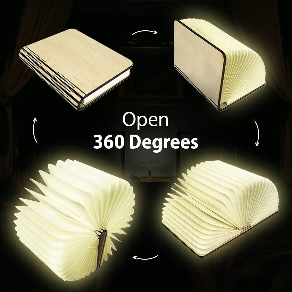 Lampada a libro pieghevole intelligente luminescente ricaricabile con luce in