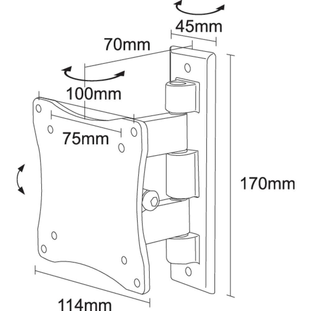 Newstar Staffa FPMA-W810 Supporto a muro per monitor TV 25 cm (10") - 60 cm