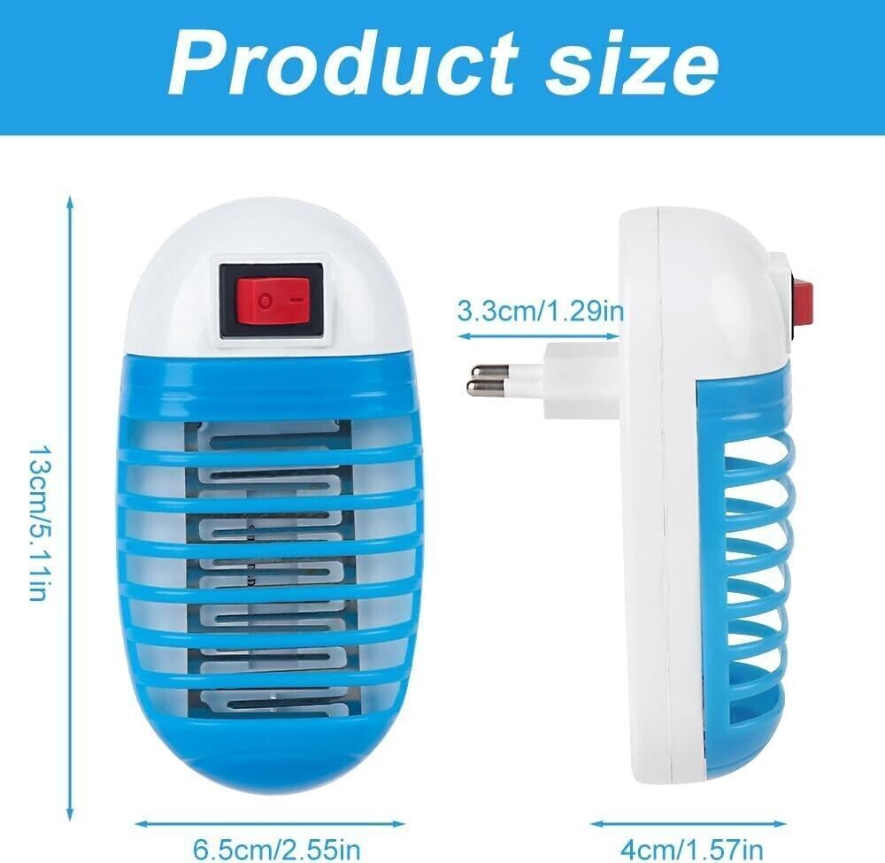 Lampada per zanzare, insetti elettrica, trappola per insetti UV - 4 pezzi