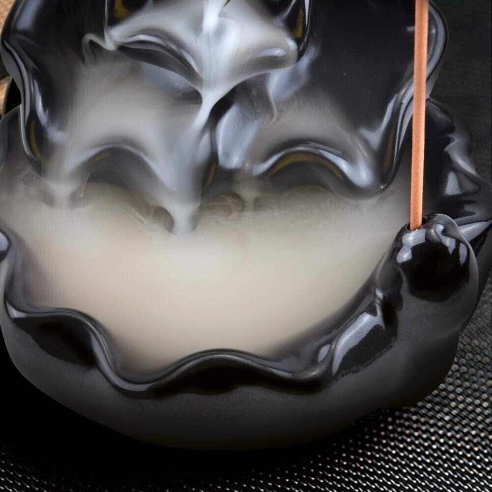 SOLEJAZZ Bruciatore di incenso a riflusso Porta incenso a cascata per decorazion