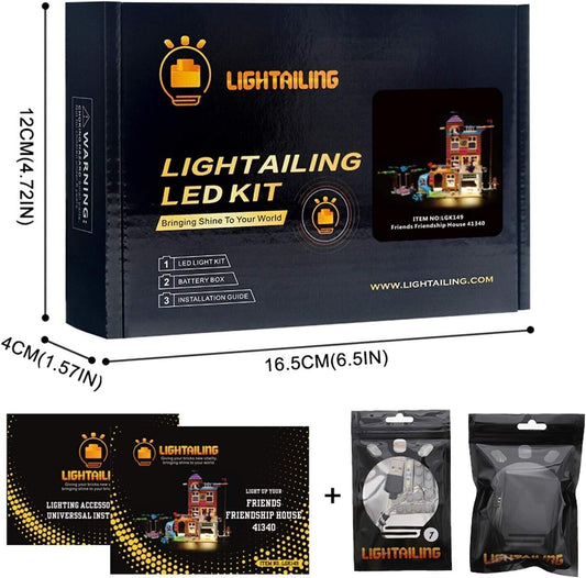 LIGHTAILING Set di Luci per Friends Friendship House Compatibile con Lego 41340 Modello da Costruire Kit Luce LED Compatibile con Lego 41340