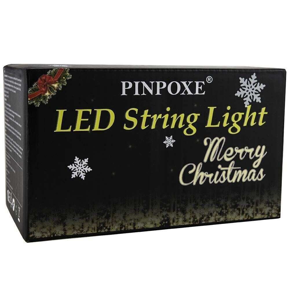 Luci di Natale LED 4M, Catena Luminosa Impermeabile IP44, Luci di Natale