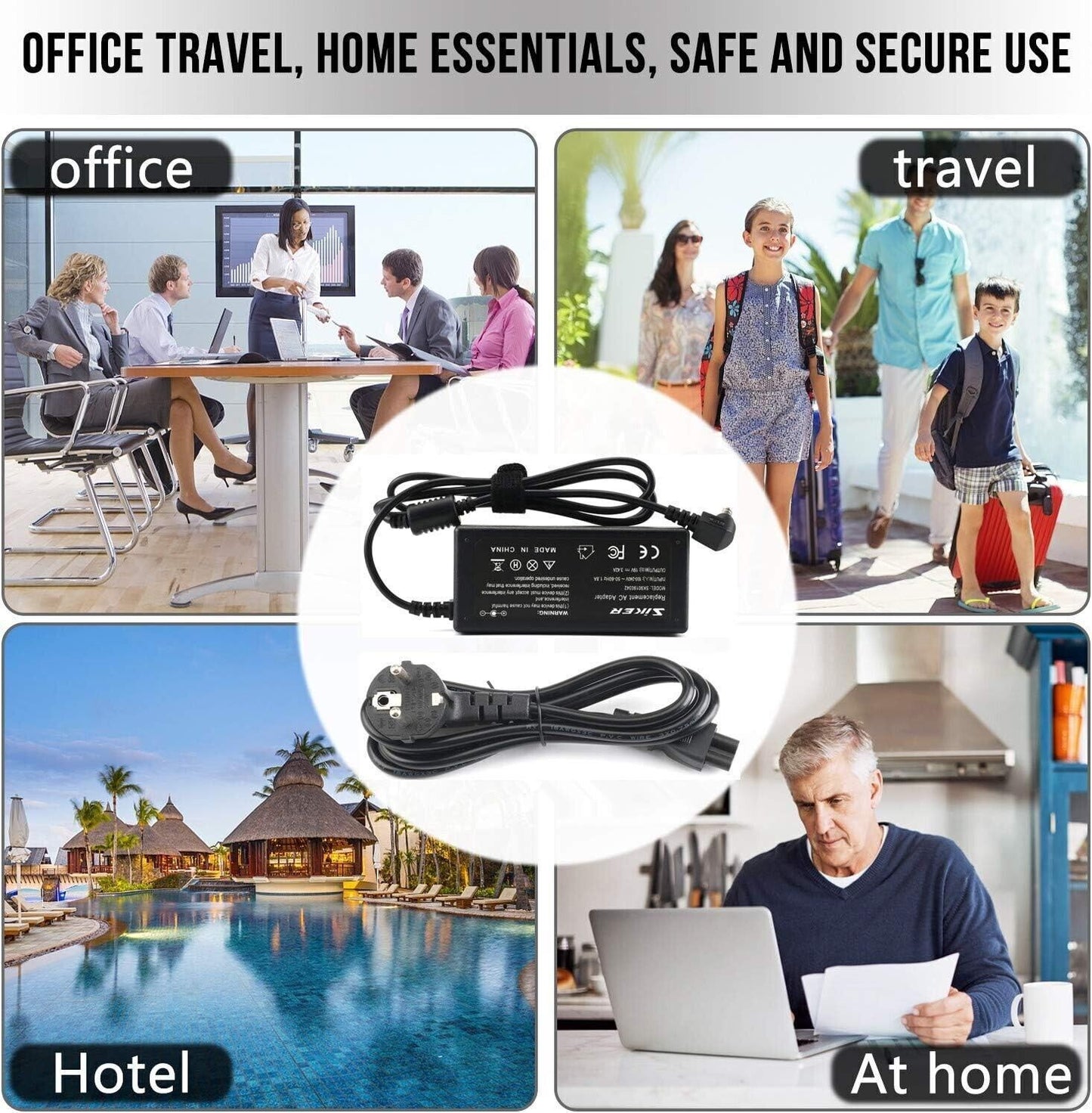 Caricatore per laptop con adattatore AC da 65 W per Toshiba