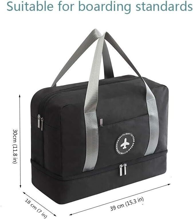 Borsa Sportiva Unisex con Scomparto Scarpe, Impermeabile Borse da Viaggio