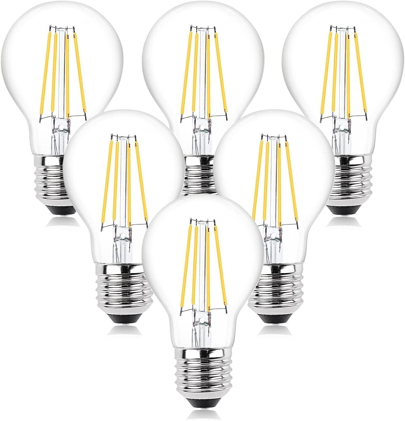 Lampadina a LED Klarlight E27, lampada a LED da 8 W, a incandescenza 6 Pcs
