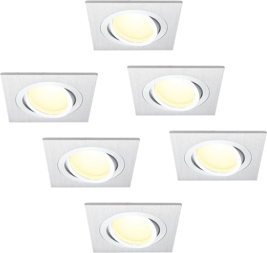 HCFEI Faretti LED da Incasso Dimmerabile 3000K - Set di 6 Faretti a Luce Led