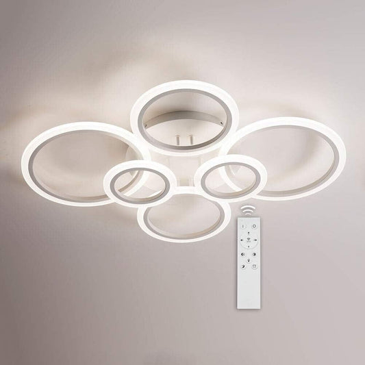 Plafoniera LED, diametro 80 cm, bianca, con funzione memoria, plafoniera