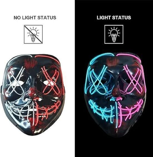 Maschera Led Halloween Maschera Maschera The Purge Maschera di Halloween