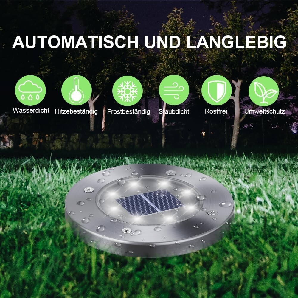 Faretti da giardino 16 pezzi luce solare per esterni Qedertek impermeabile IP65