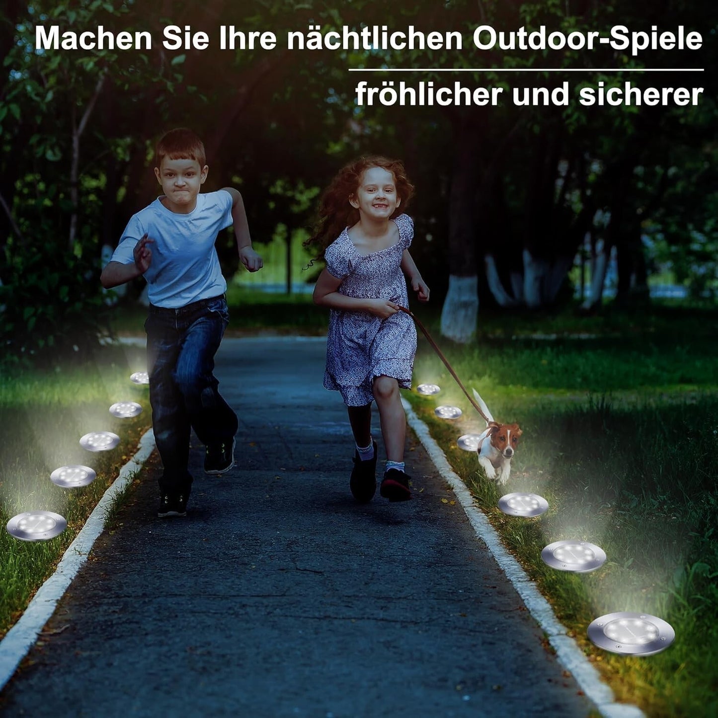 Faretti da giardino 16 pezzi luce solare per esterni Qedertek impermeabile IP65