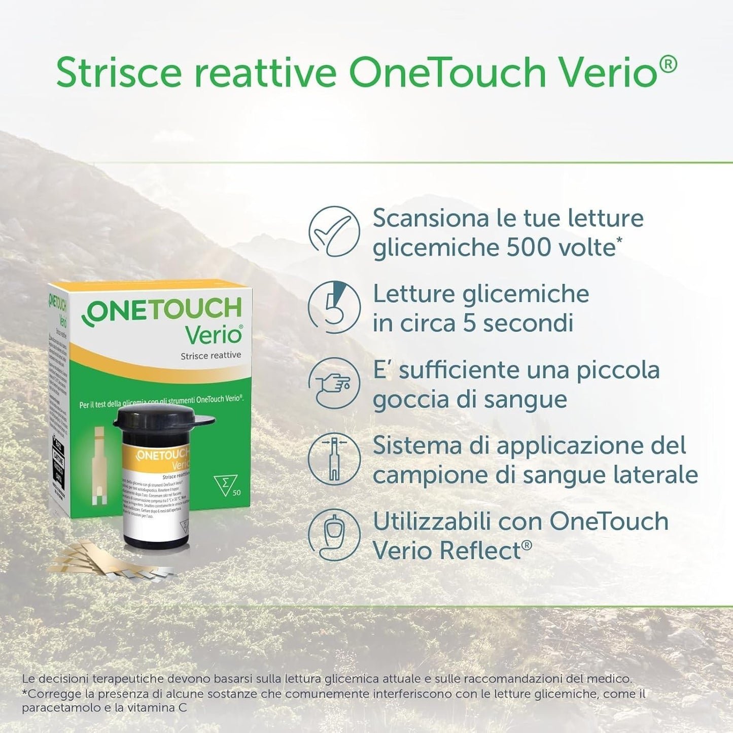 Glucometro OneTouch Verio Reflect® Sistema di automonitoraggio della glicemia