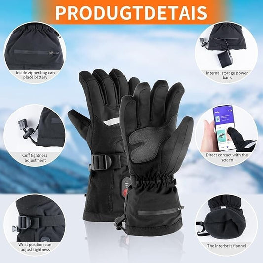 Guanti invernali riscaldati elettrici per uomo e donna