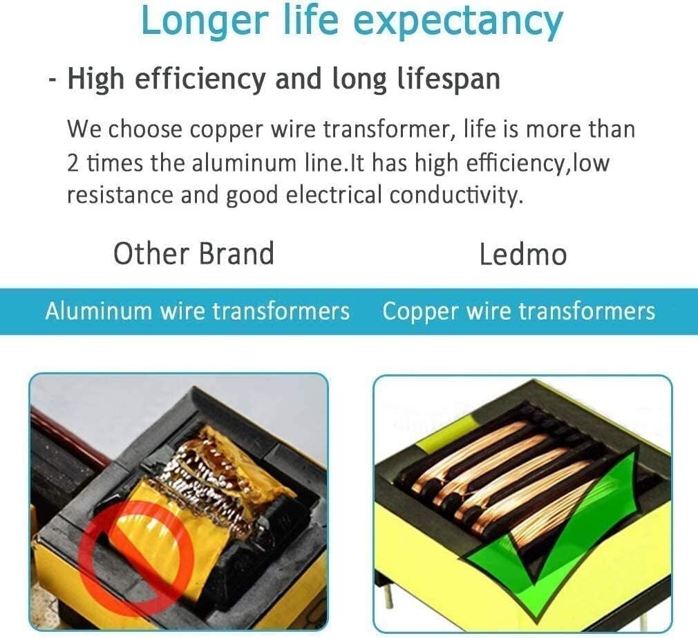 Alimentatore LEDMO 3 Pezzi 12V 5A Trasformatore 60W, Alimentatore 12v 5a Per Spi