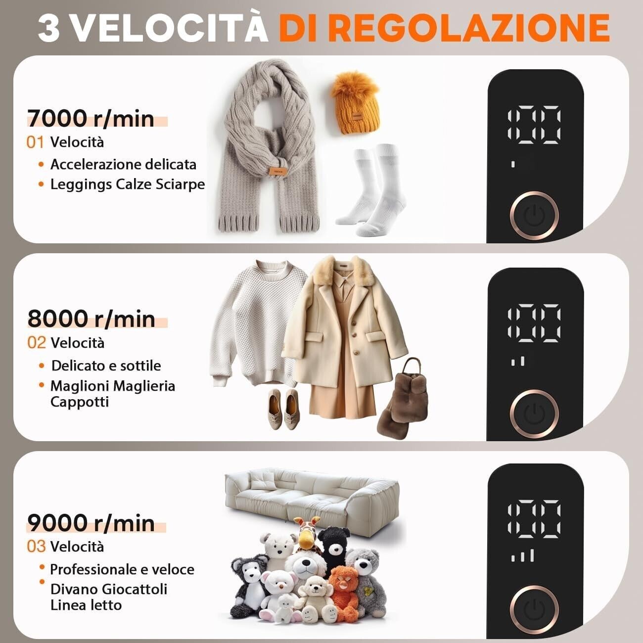 Ziitty Levapelucchi Elettrico 3 Livelli di Potenza Regolabile Taglia Pelucchi