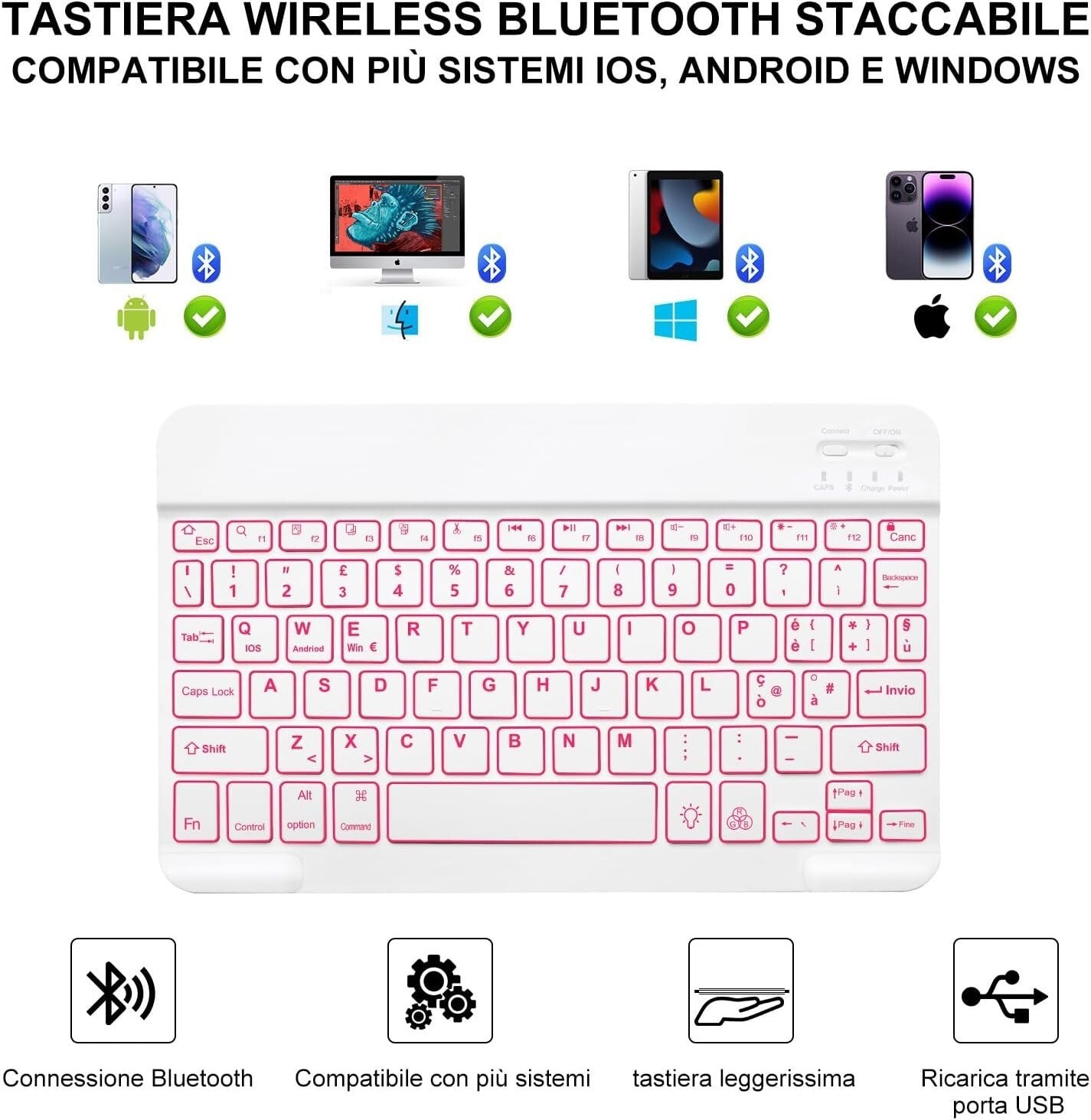 Tastiera per iPad 9 Generazione Custodia con Tastiera per iPad 9 10.2"