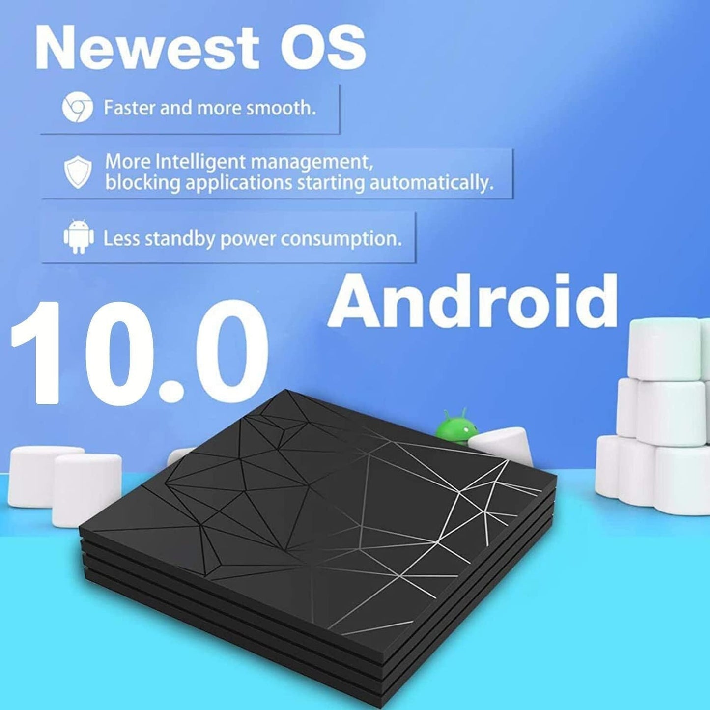 Android 9.0 TV BOX 2GB RAM/16GB ROM Support 2.4/5.0Ghz WiFi BT4.0 RK331 TUREWELL