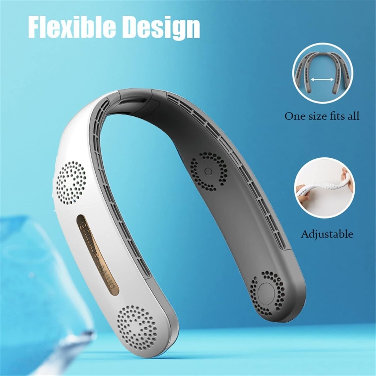 Mini ventilatore da collo senza lama a mani libere 4000 mAh USB