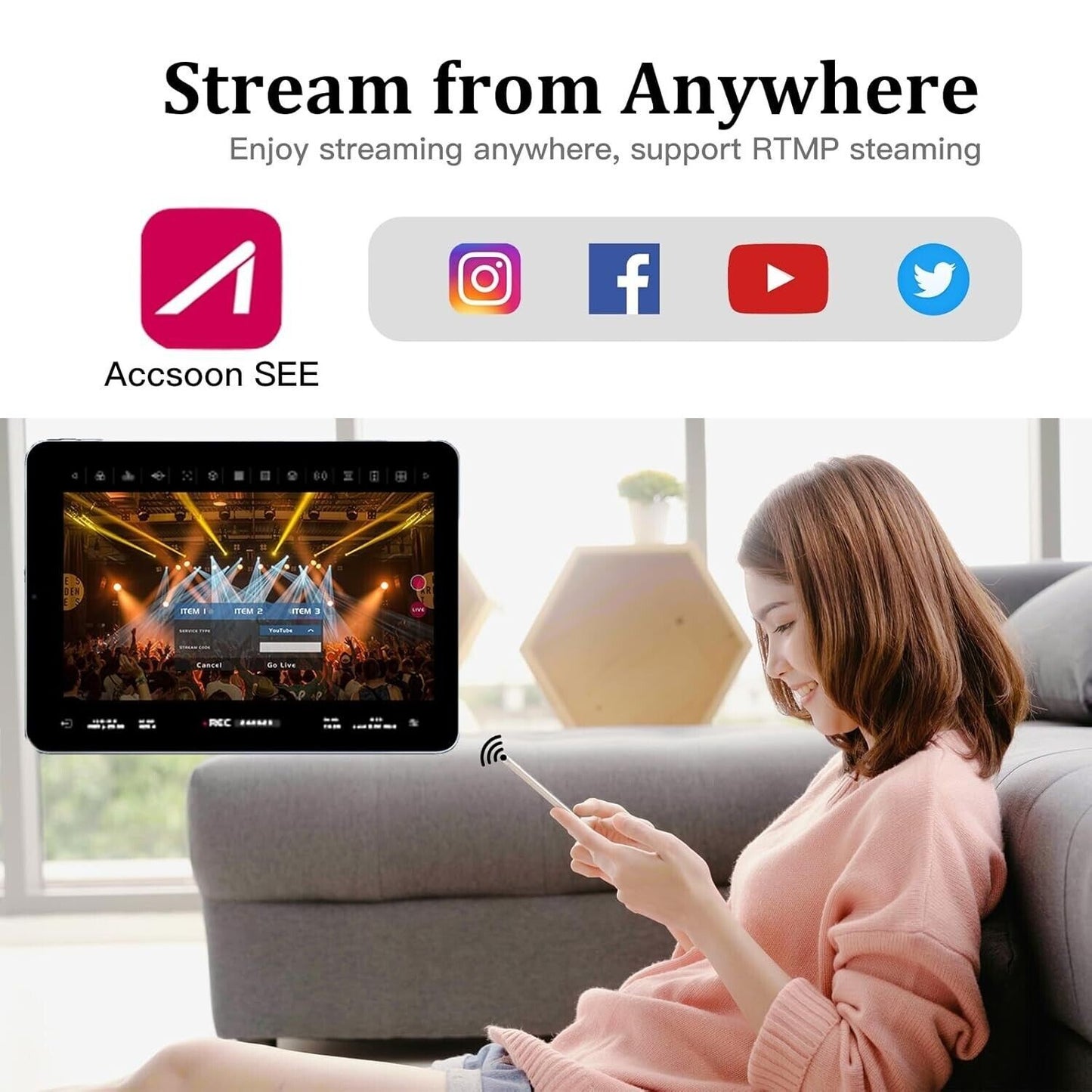 Accsoon SeeMo adattatore di acquisizione video da HDMI a USB C per iPhone