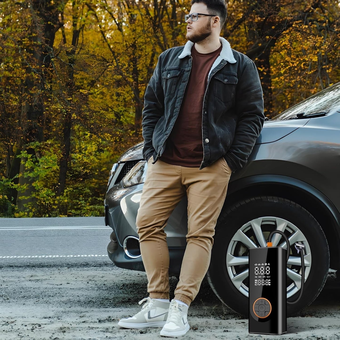 Compressore d'aria portatile per auto pompa per pneumatici 6000 mAh 150 PSI