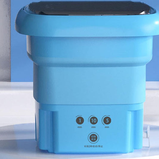 Lavatrice portatile e asciugatrice pieghevole combinata con luce blu e cestello