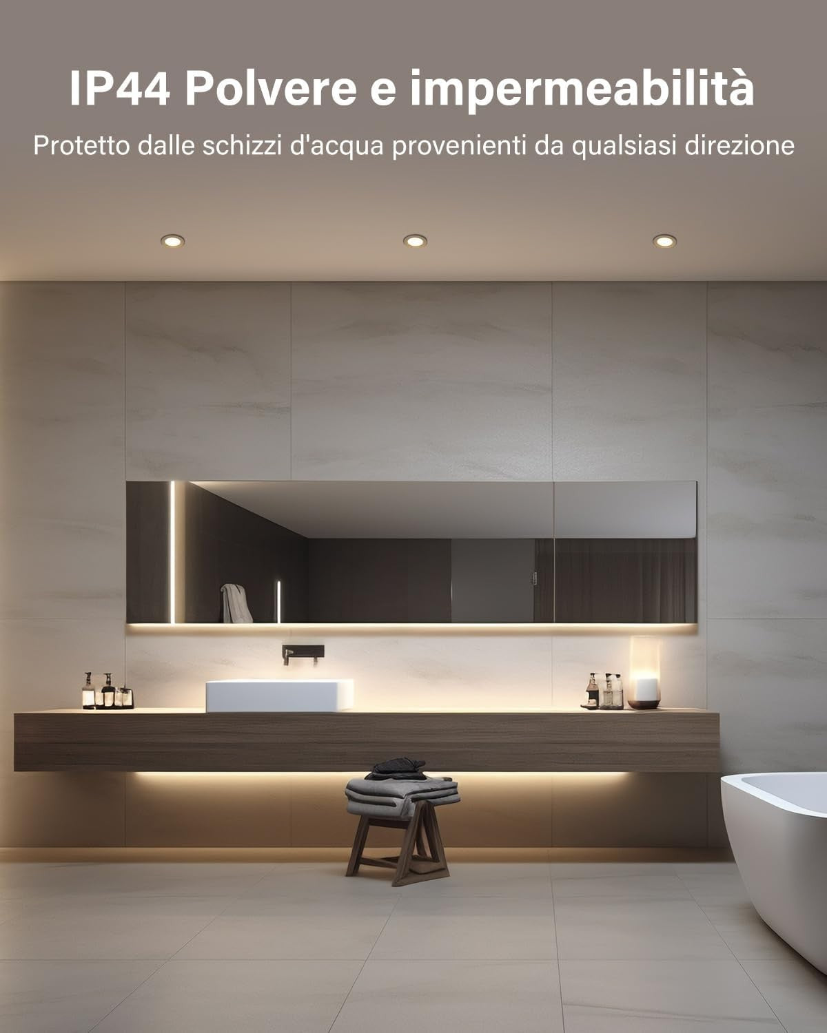 Faretti LED da Incasso Leselux per Cartongesso Dimmerabile 5W, 10x IP44 Luci da
