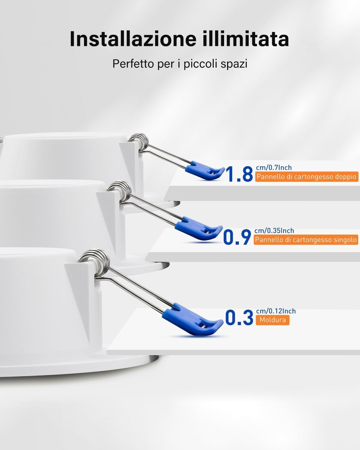 Faretti LED da Incasso Leselux per Cartongesso Dimmerabile 5W, 10x IP44 Luci da