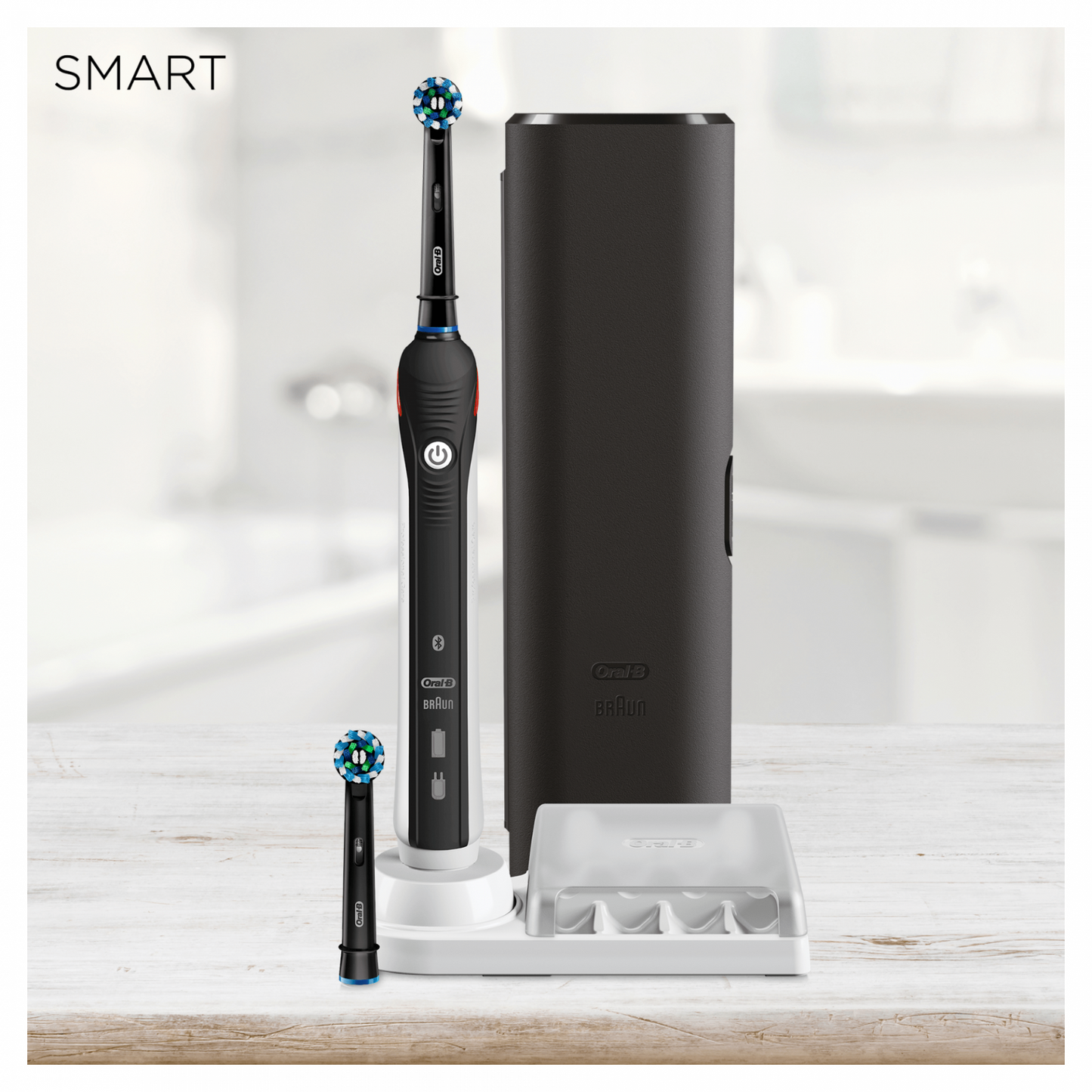 Oral-B Smart 4 4500 Black Edition Spazzolino Elettrico con 2 Testine Smart