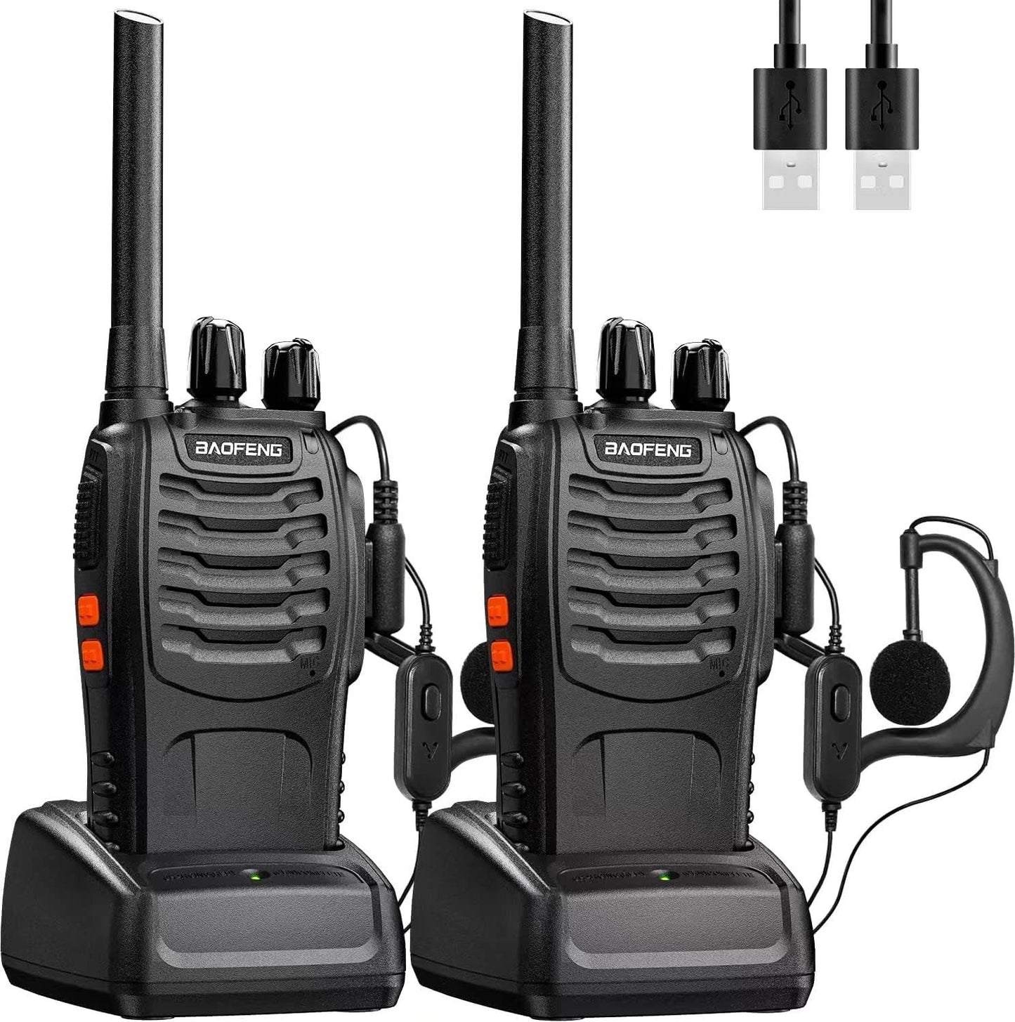 Baofeng Walkie Talkie PMR Radio Ricetrasmittente a lungo raggio Portatile USB