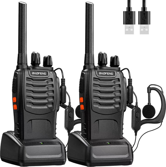 Baofeng Walkie Talkie PMR Radio Ricetrasmittente a lungo raggio Portatile USB