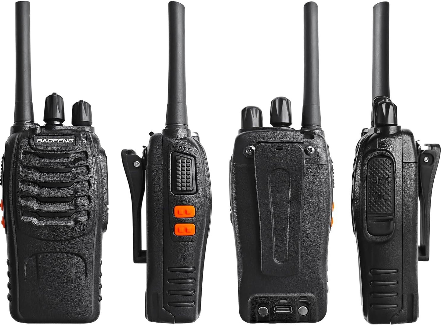 Baofeng Walkie Talkie PMR Radio Ricetrasmittente a lungo raggio Portatile USB