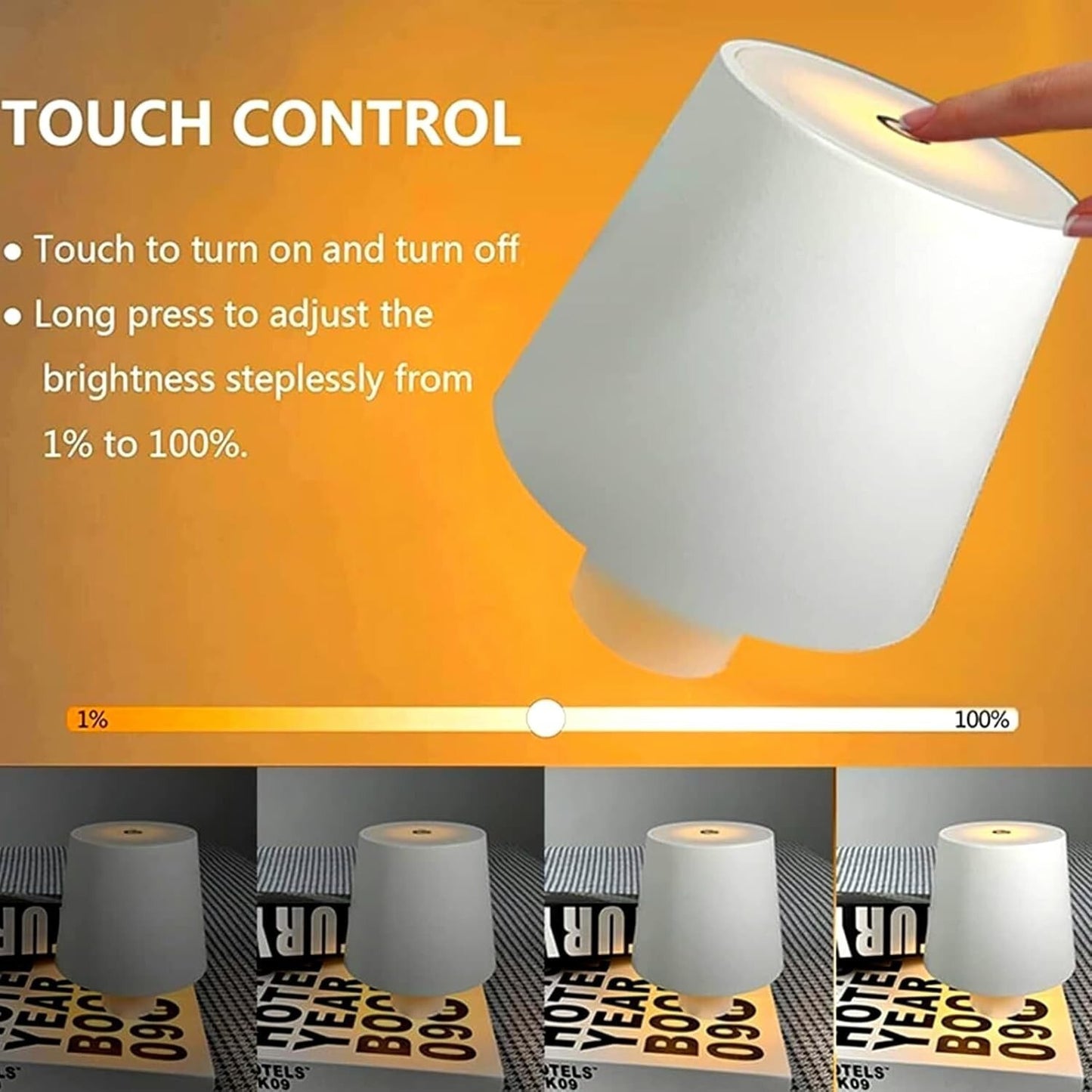 Lampada per Bottiglie di Vino A LED 3 Colori Senza Fili dimmerabile toch risto