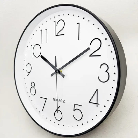 Orologio da parete al quarzo moderno da 12 pollici numeri arabi silenzioso