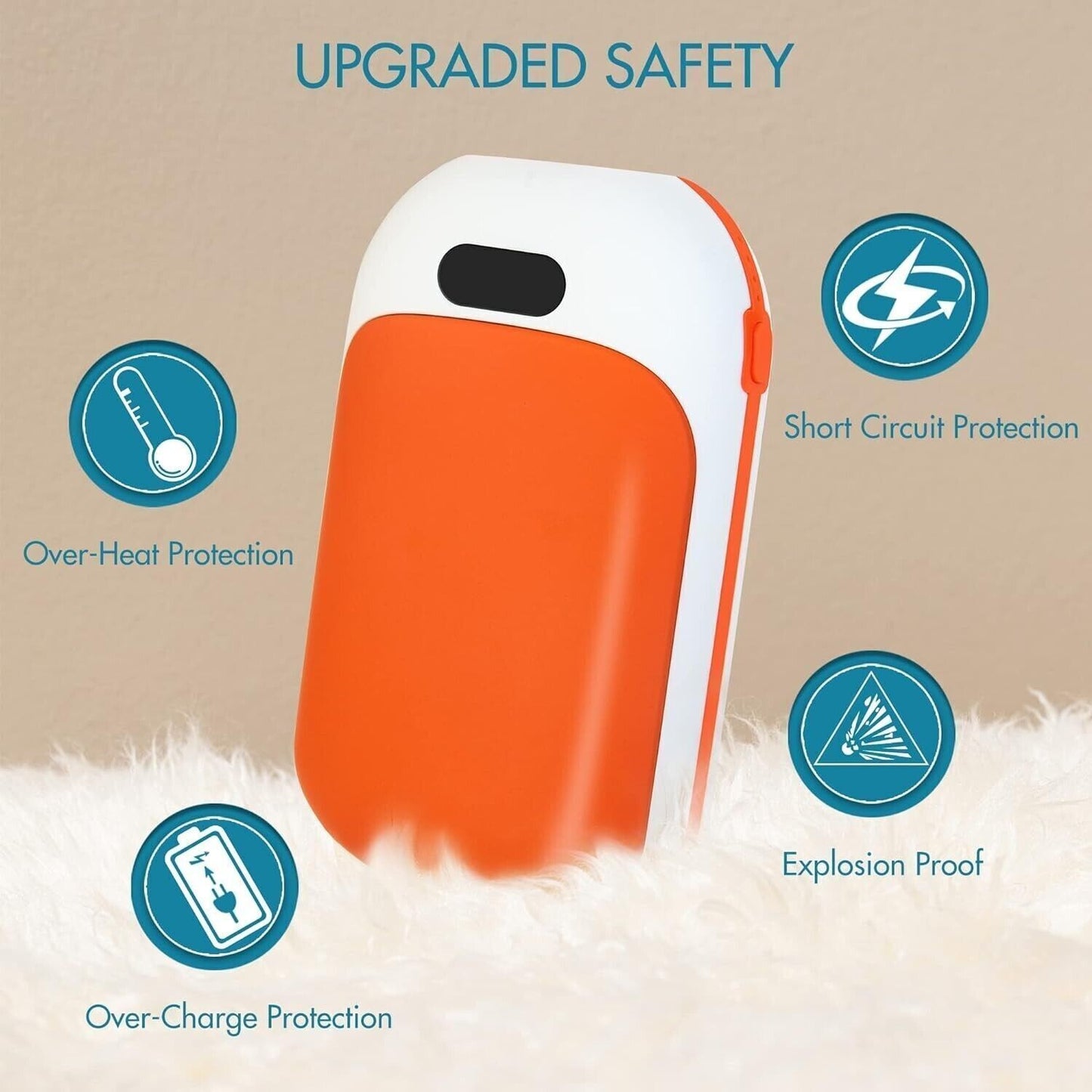 Scaldamani ricaricabile, riscaldatore tascabile elettrico portatile