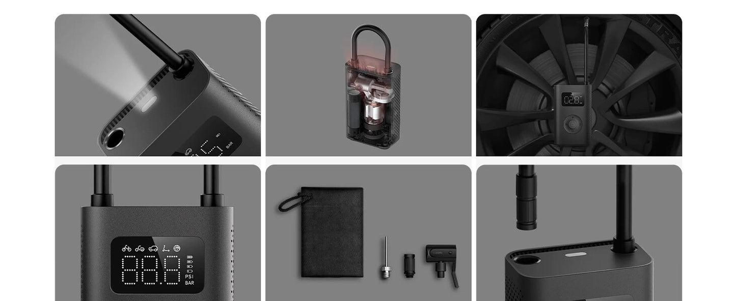 Compressore ad Aria Portatile Xiaomi Fino a 150 psi Luce Led Integrata Porta