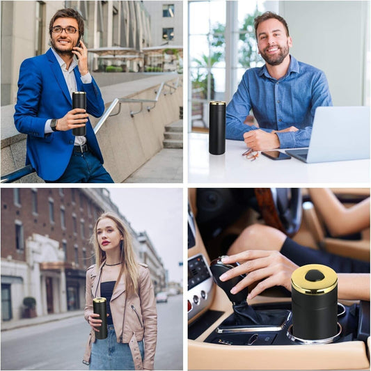 Bottiglia Acqua, 420ML Borraccia Termica, Portatile Coppa da Viaggio con LED