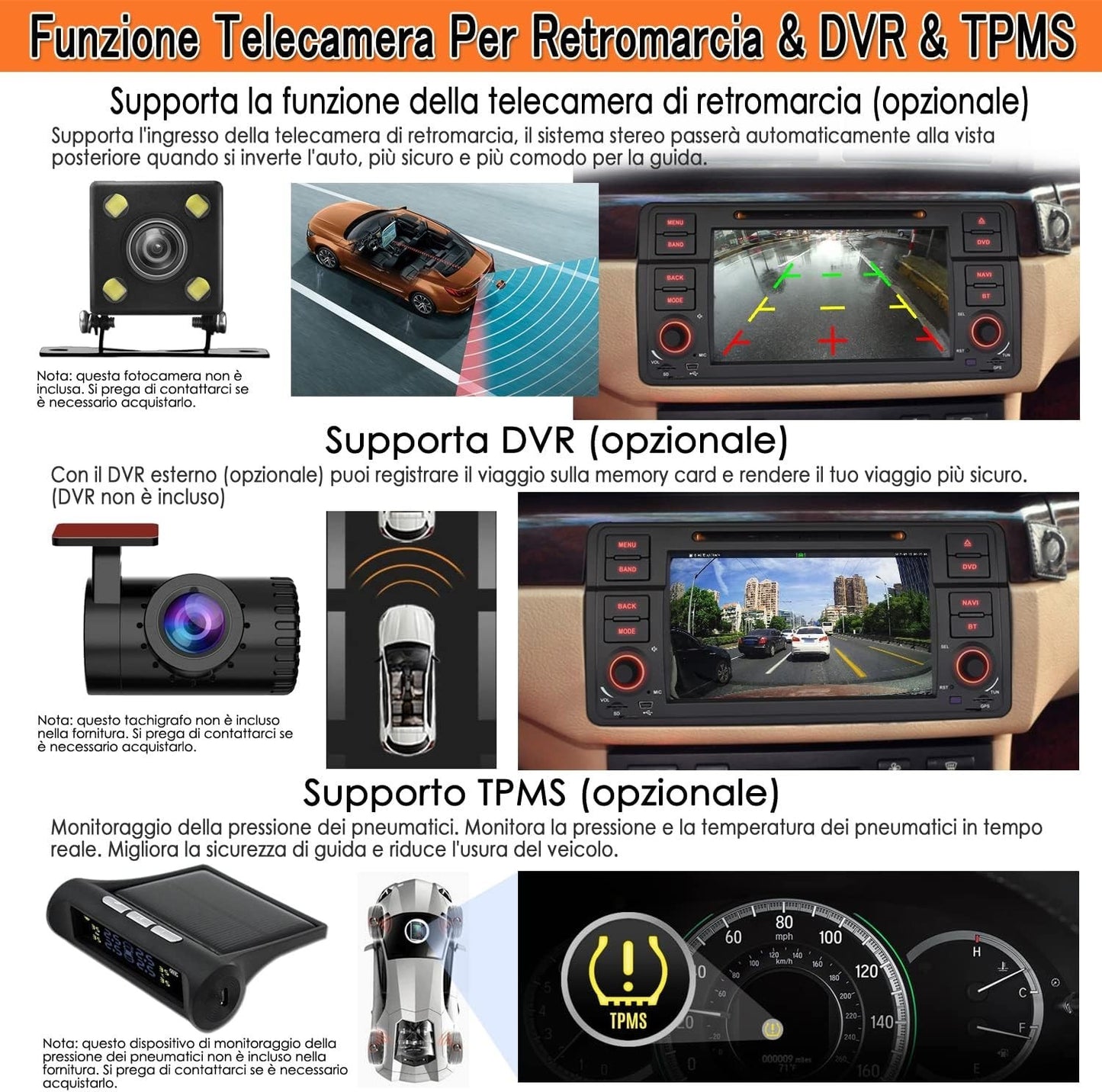 Autoradio iFreGo 7 pollici 1 DIN touch screen per BMW 3 E46 radio Autolink (Q7z)