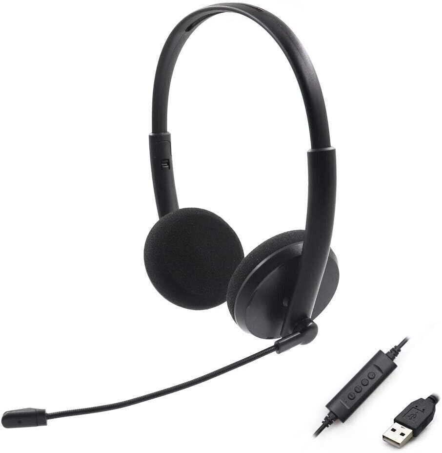 Cuffie USB in PVC con cancellazione del rumore con microfono Ufficio Call