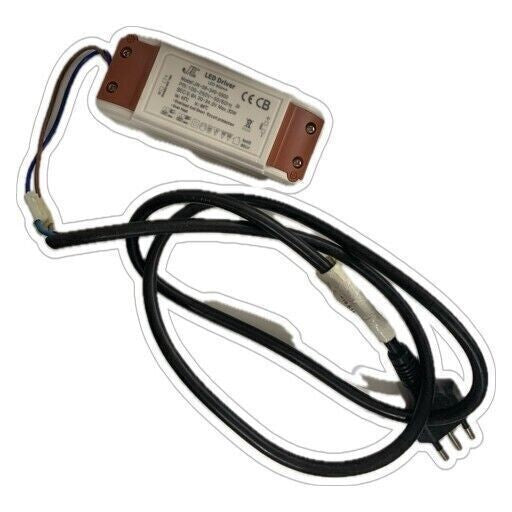 Faretto da incasso 30W telaio rotondo in alluminio bianco, 212 x 52 mm -foro 185