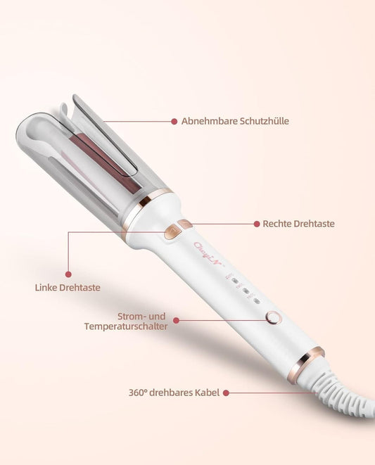 Ferro arricciacapelli automatico,grandi ricci automatico con 3 temperature